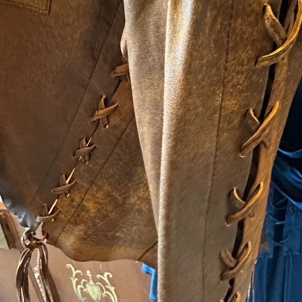 Gipsy Dharma custom made Two-Tone Brown leather Women's Leather Jacket - Picture 7 of 16
